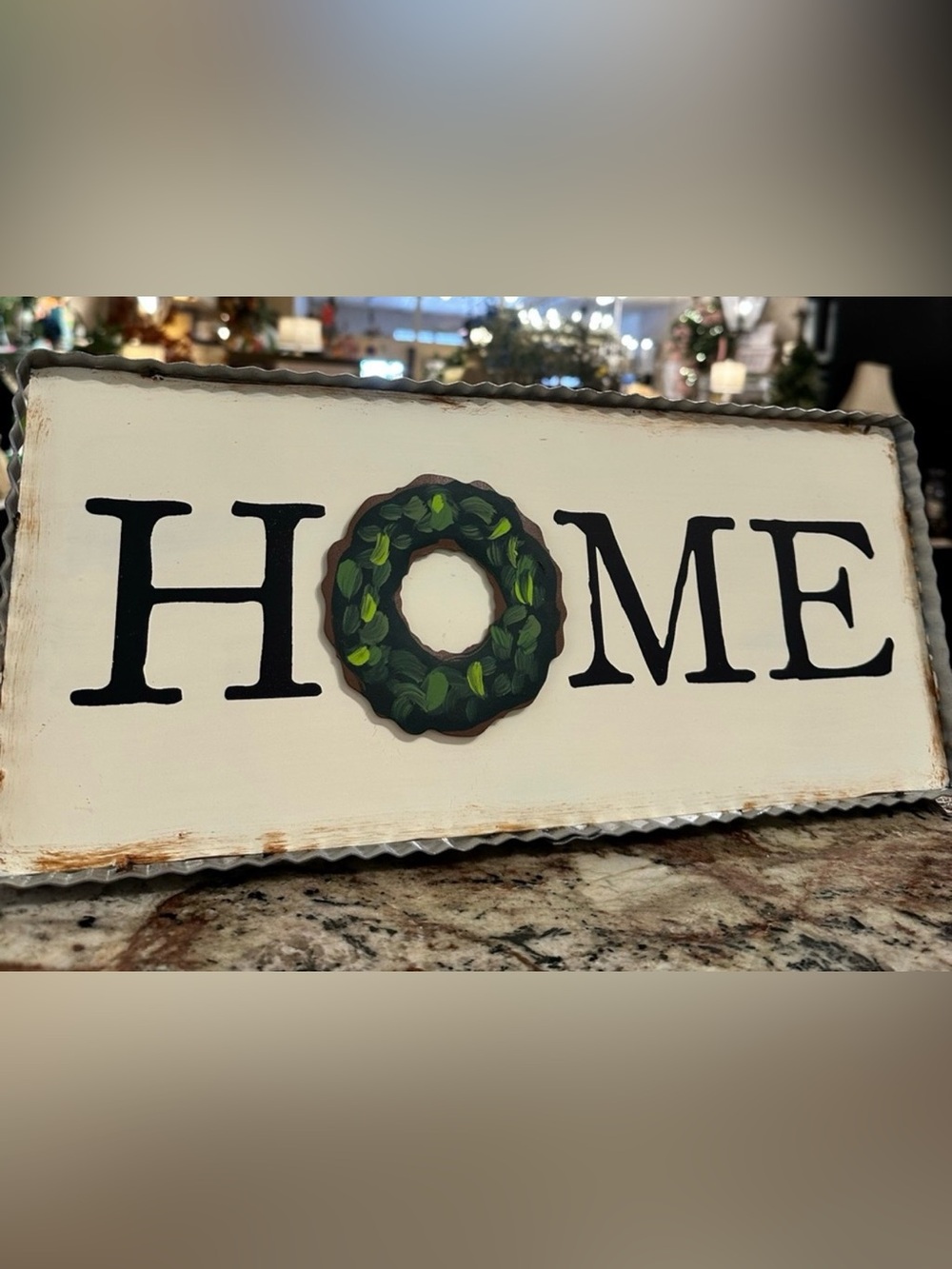 Metal Home Board Display with Galvanized Frame and Easel Attached Magnet
